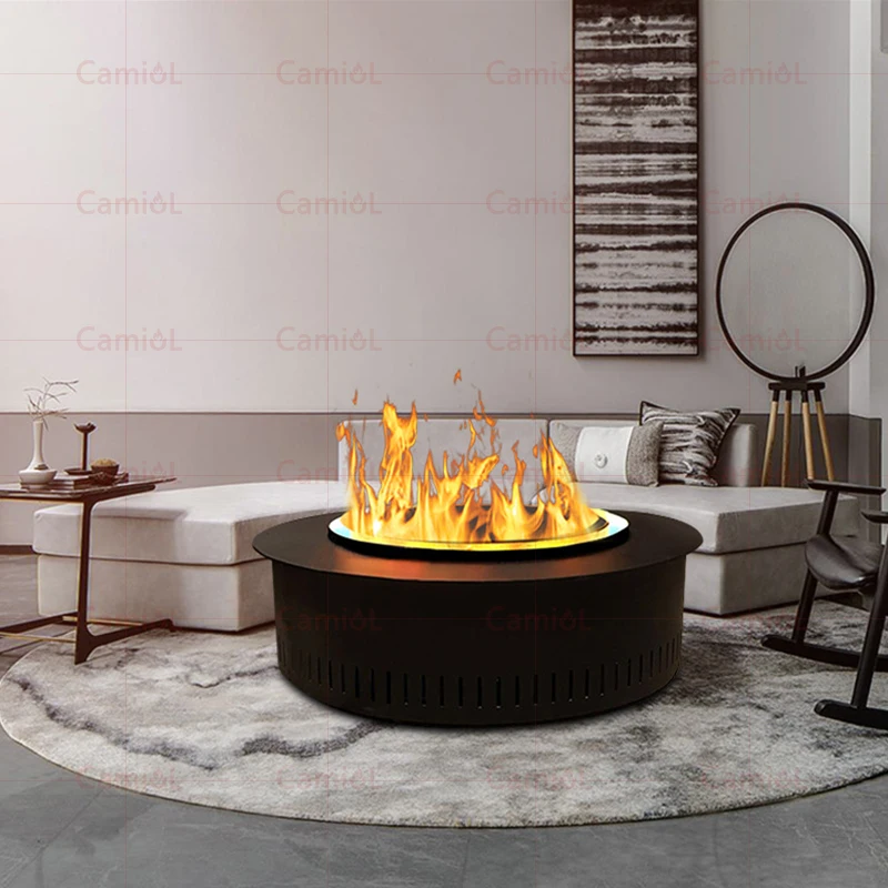 CamioL 3D Flame Electric Fireplace with Humidifier mist fire atomization fake flame water vapor fireplace