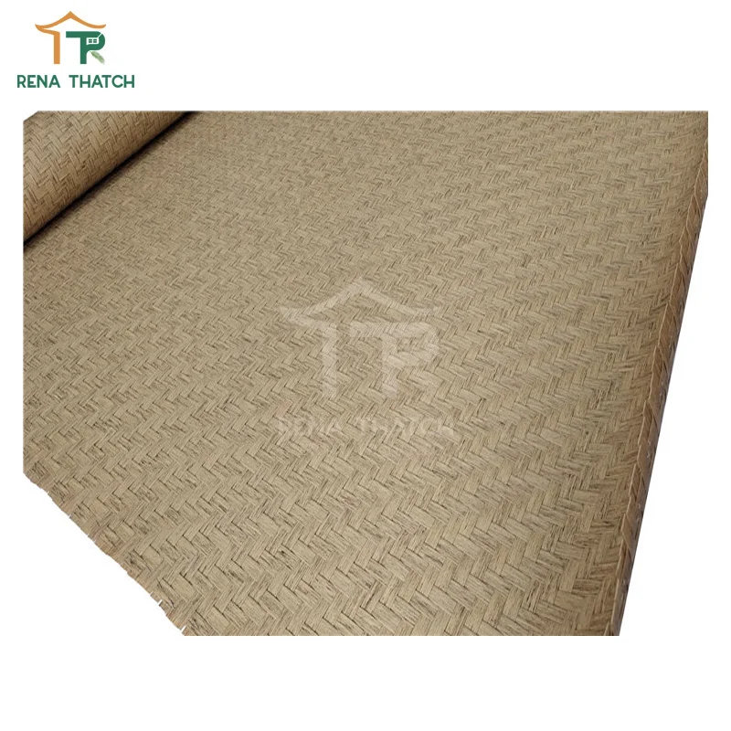 Artificial eco-friendly bamboo synthetic rattan weaving sheet plastic rattan cover ceiling panels tiles