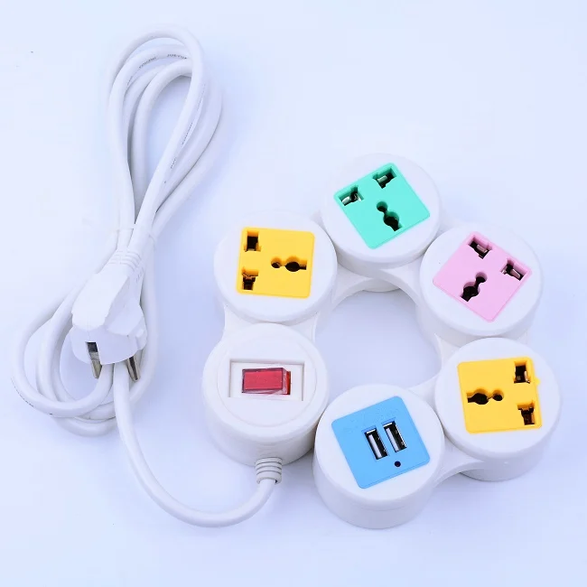 3way/4way/5way/6Way power strip 360 degree cord extension board universal