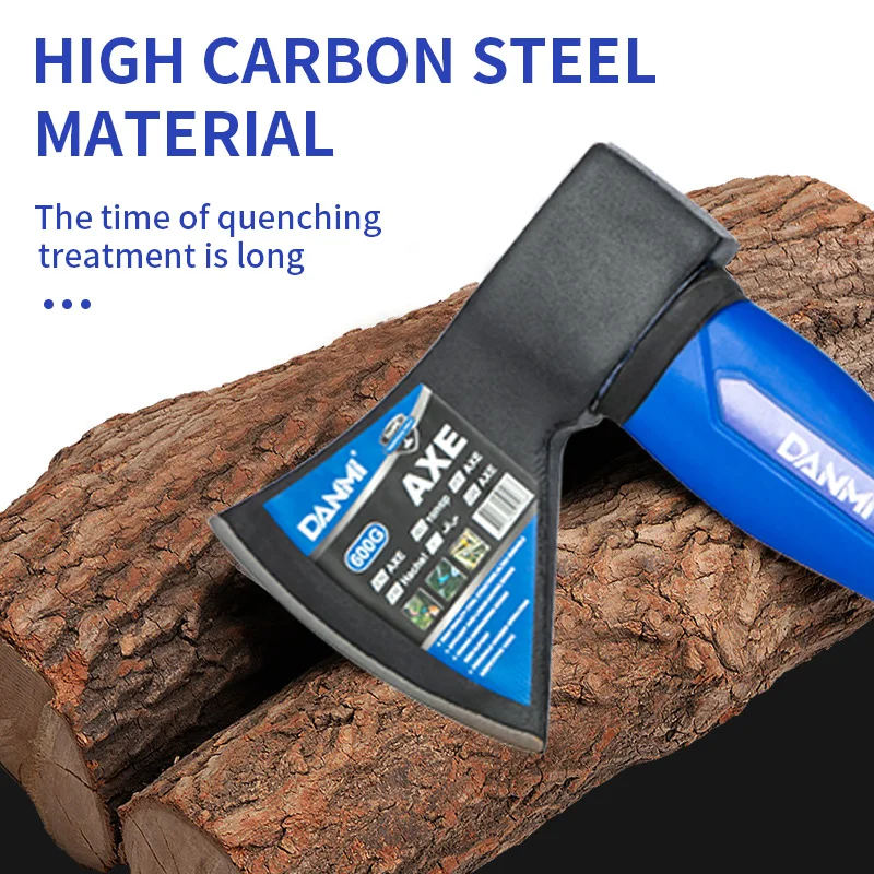 DANMI Hot Sale Professional Hand Tool Outdoor Camping Chopping Axe Anti-Slip Handle Splitting Kindling Wood Felling Axe