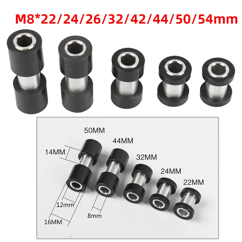 MTB Bike Soft Tail Rear Shock Absorber Bushing 22mm 24mm 26/32/42/44/50/54mm Alloy For EXAFOR DNM AOY38RC Shock Absorber Bushing