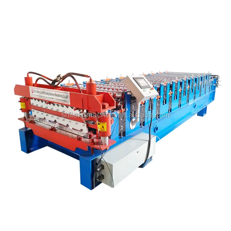 988-1000 corrugated sheet double layer roll forming machine automatic profile grape trellis roll forming machine