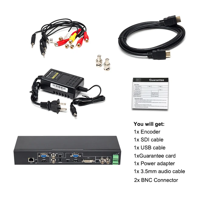 U10  H.265 HDMI/VGA/ CVBS/ YPBPR/ SDI/ DVI-D IPTV Solution Digital TV Broadcast1080P IP Encoder Decoder Transcoder