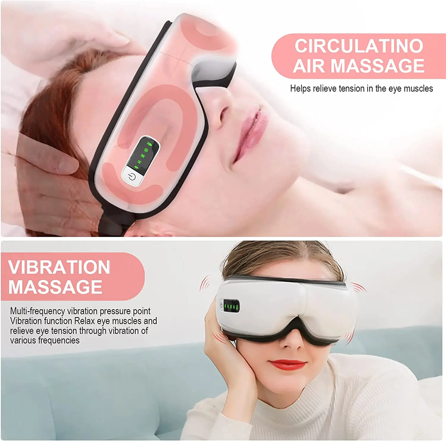 Intelligent Infrared Heating Electric Thermal Eye Massager Eye Care Products Portable Eye Relax Massager Bluetooth Music