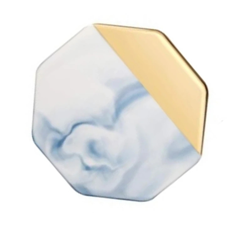 Personalized custom black or white cup marble stone coasters