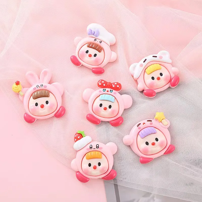 Cartoon Kappi Dressup Duo Sister Big Card Resin diy Cream Gel Mobile Phone Case Hair Clips Hair Accessories Materials