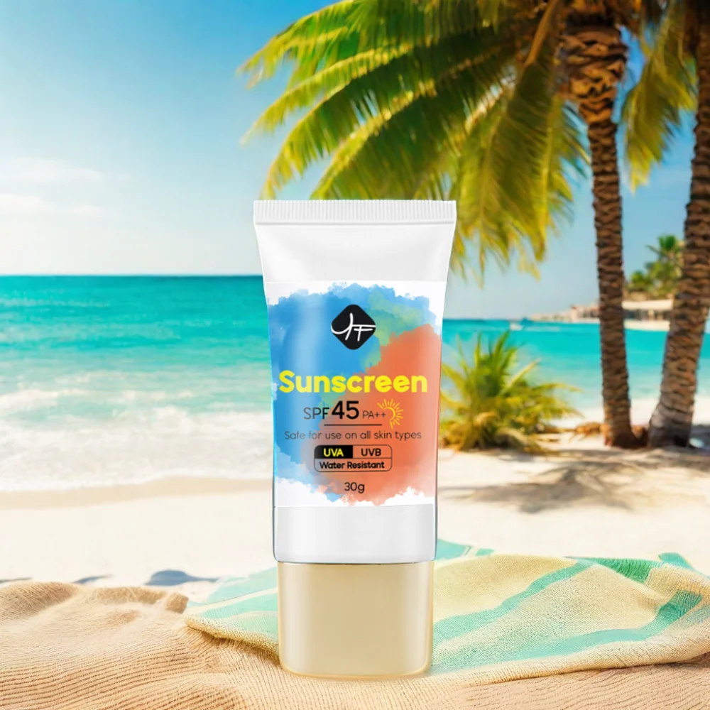 Custom best sunscreen cream spf45 whitening sunscreen face body care sunscreen spf 50 for black skin