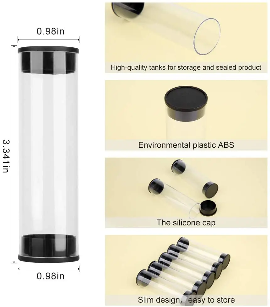 New Creative Package Food Grade PET Clear Transparent Cylinder Candy Packaging Tube