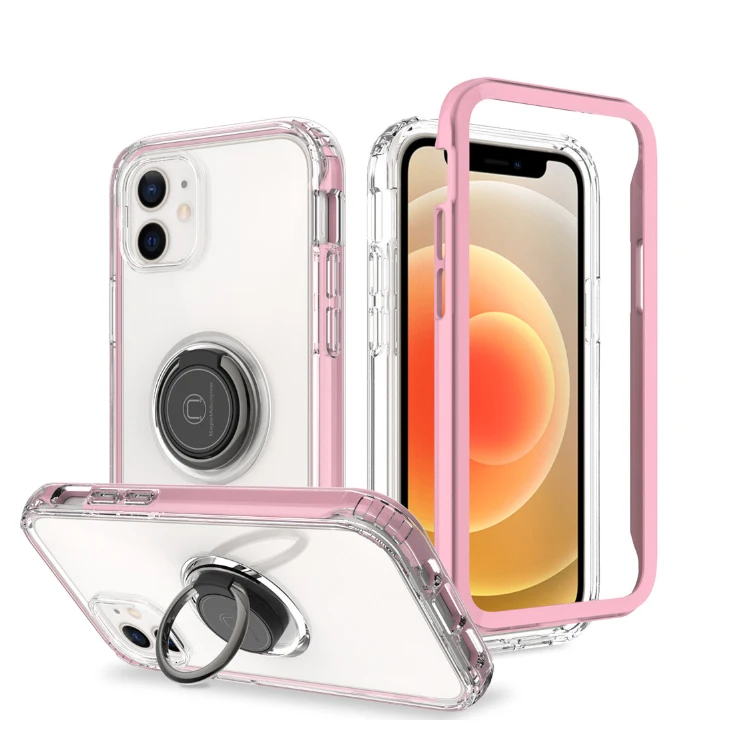 Hot Sale 360 Rotating Holder Kickstand 4-Corner Anti-Drop Case Scratch-Resistant Shockproof Phone Case For iPhone 12 11 Pro Max