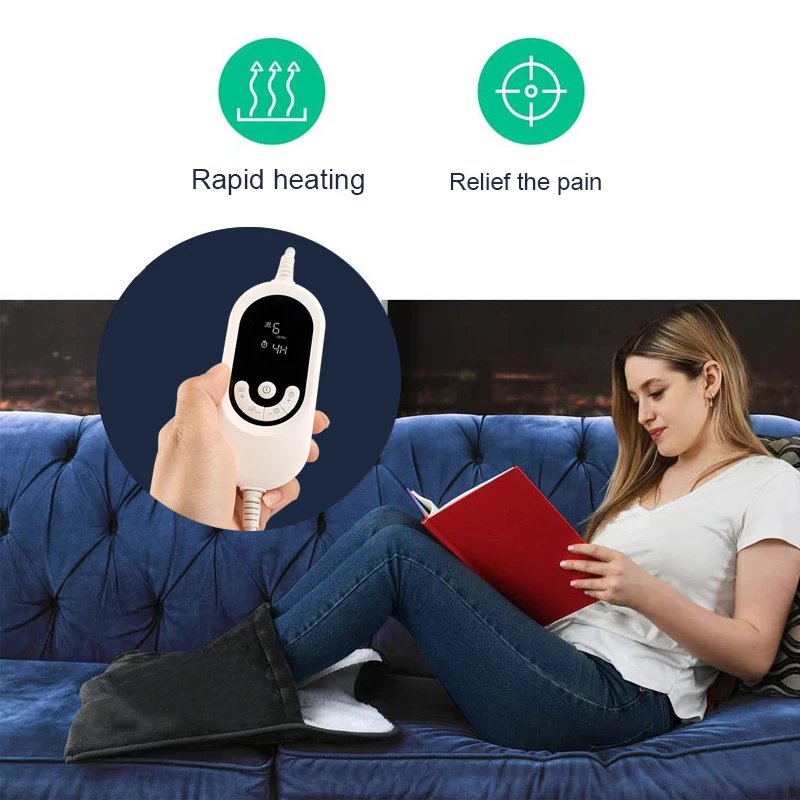 110V 65W Home Single Infrared Physiotherapy Electric Foot Heating Pad for Winter