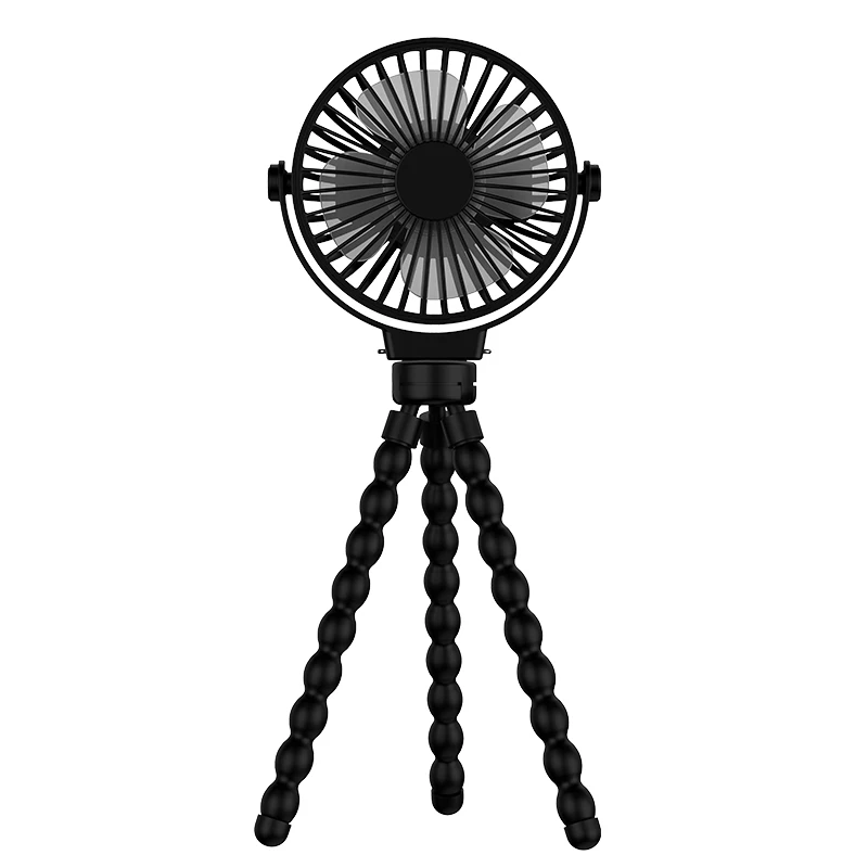 Factory wholesale High Quality good Portable Rechargeable desk Fan Flexible Tripod Clip table stand Fan