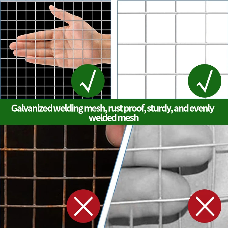 Hot Dipped Galvanized 1/2 inch Welded Wire Mesh 48 x 100 ft 19 Gauge Hardare Cloth