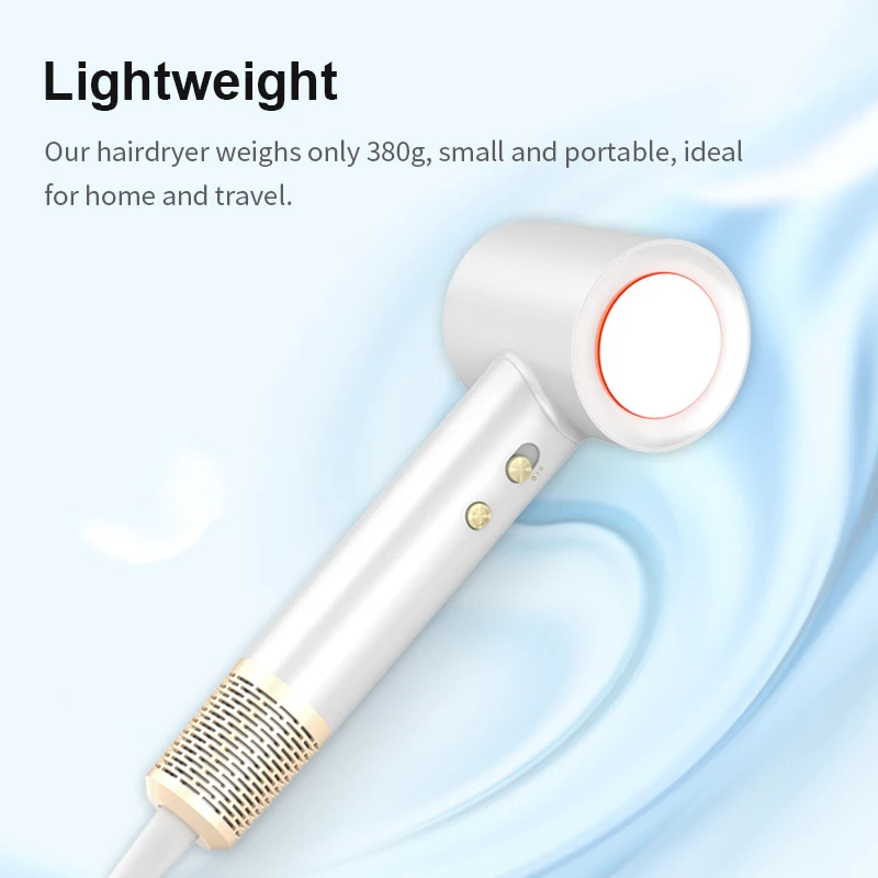 New Design Professional Hair Salon 5 in 1 Stylist Hair Dryer Brushless Negative Ion High Speed Hair Dryer