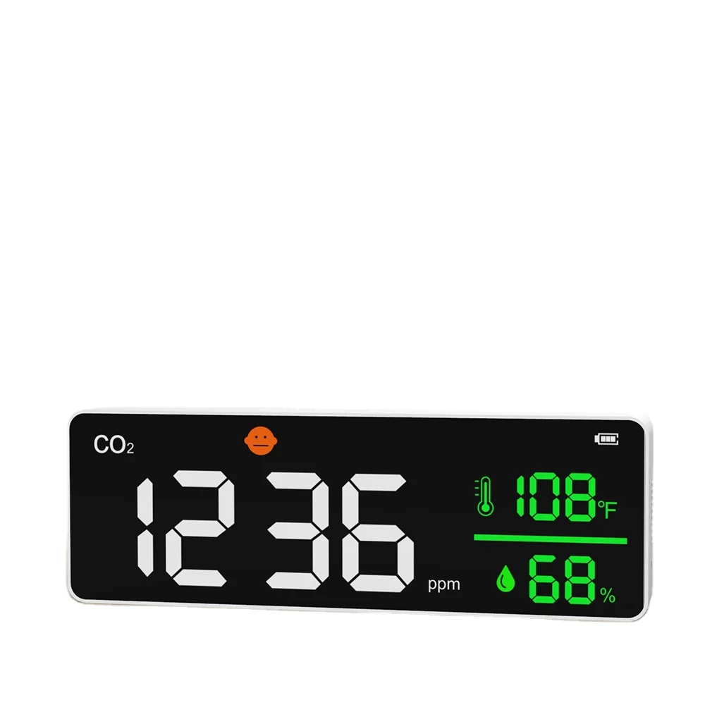 
Digital Display Indoor Car Co2 Air Quality Monitor Meter Gas Concentration Detector 