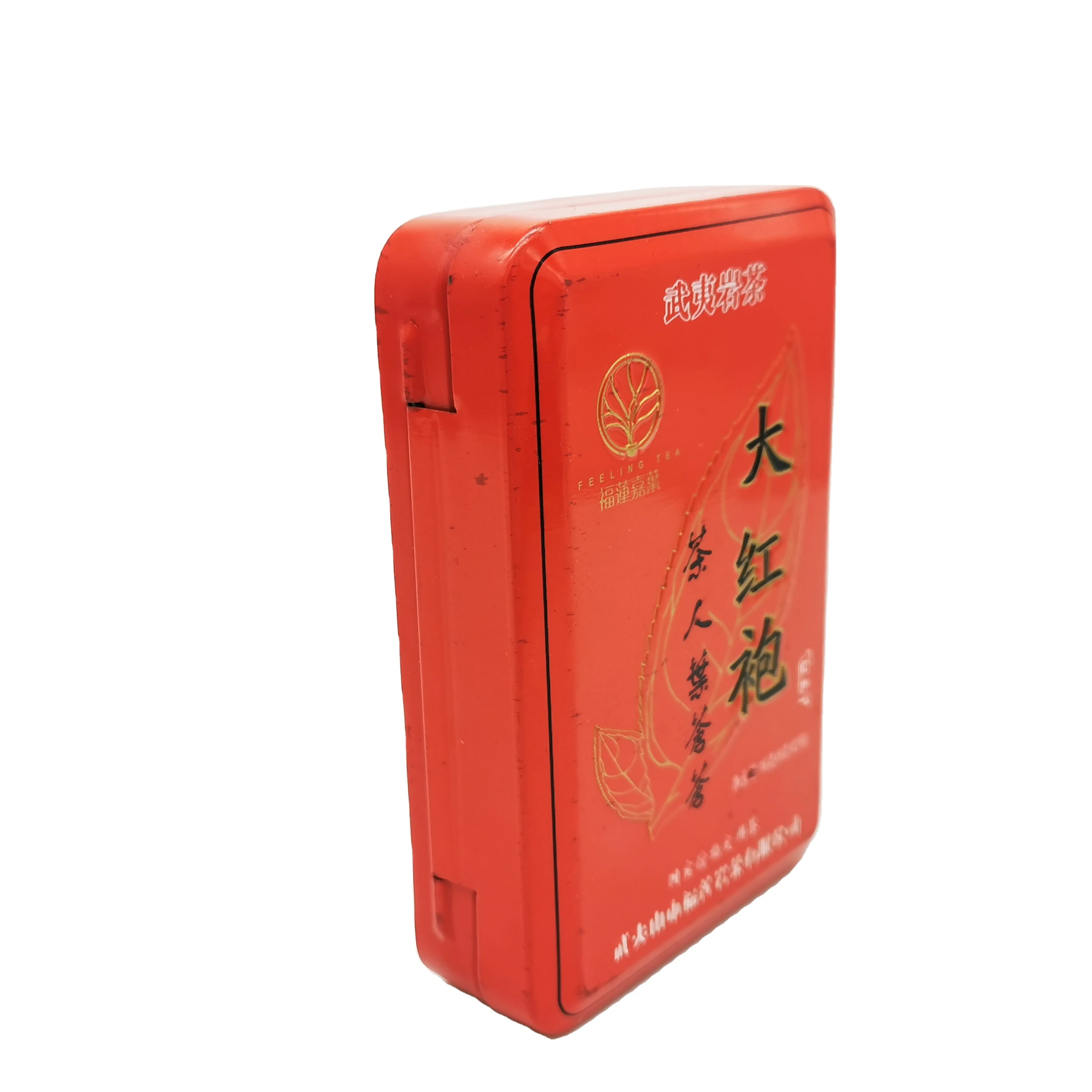 High-quality rectangular cigar tin box customized design cigarette /tea metal box with hinge