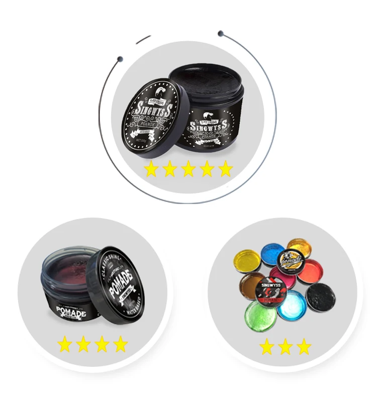 100g/150g Black Tin Popular Stock Pomade Low MOQ Available Unlabel Pomade
