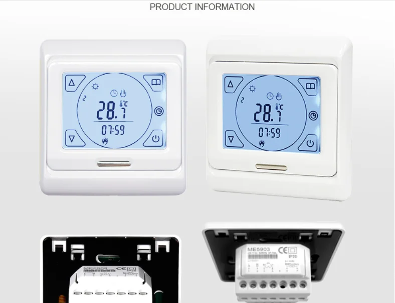 M9(E91) 16A thermostat 220v temperature controller radiant floor heating thermostat