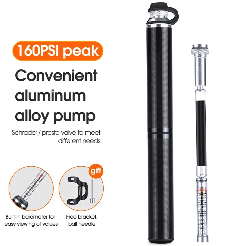 Hand Mini Basketball Hand Air Mini Air High-Pressure Mini Portable Hand Bicycle Pump Bicycle Pump With Pressure Gauge