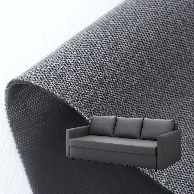 2025 New European Style Warp Knitting Breathable 3D Spacer Mesh Flax Furniture Fabric Jute Sofa Materials Fabric Roll In China