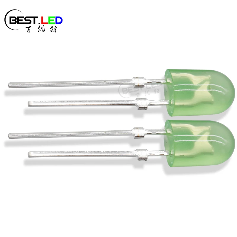 Ультра яркий светодиод с пробкой Овальный зеленый 520 нм 525 без 546 5 мм светодиодный Диод