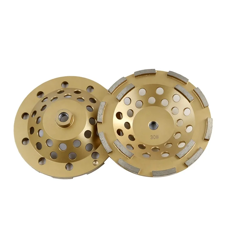 TRUE SHINE or JIANGXIN bar segment double rows Diamond  grinding Cup Wheels for concrete granite and marble manufacturer diamond tools factory