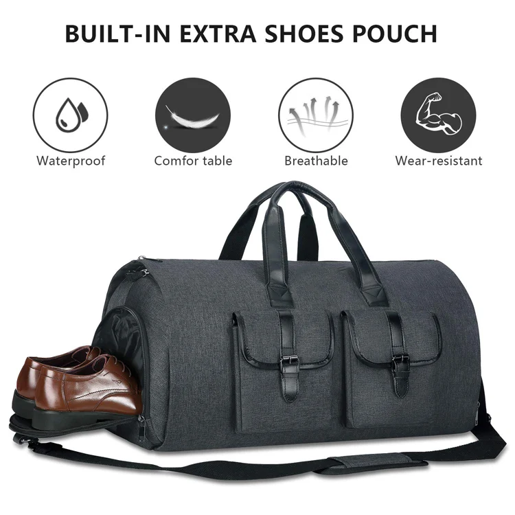 OEM custom premium large suit travel bag weekend carry on garment duffel bag waterproof garment duffle bag