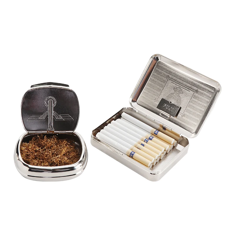 Erliao  Large Large Capacity Durable Cigarette Case Waterproof and Moisture-Proof Cigarette Case Metal Tobacco Box Bulk Sales