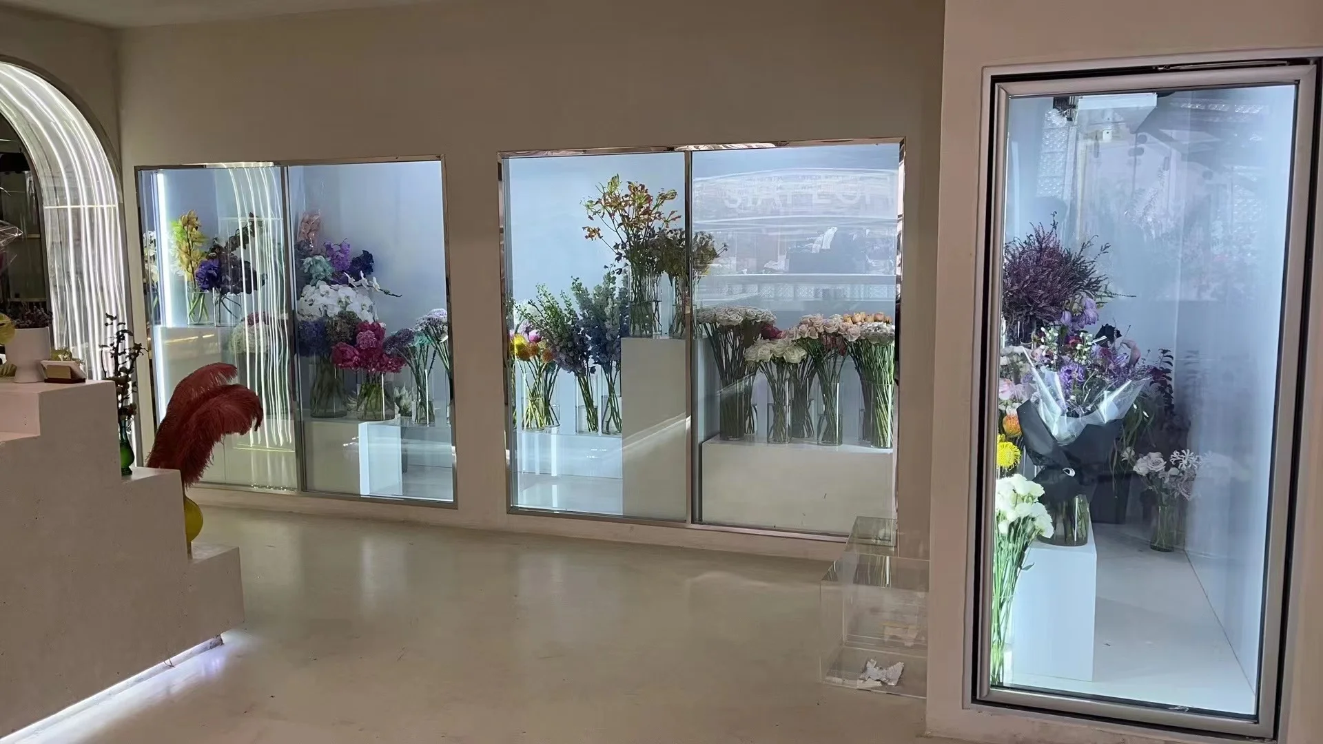 Hot Sale Display Cold Room Commercial Walk In Cooler With Glass Door