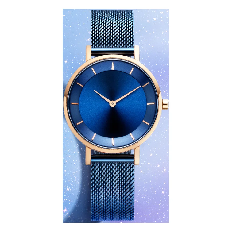 Latest full stainless steel ultra-thin two hands Ronda movement men quartz wristwatch