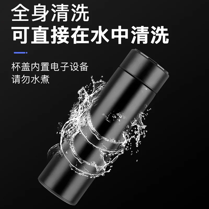 500ml Stainless Steel Insulated Vacuum Reminder Thermos Flask Led Digital Temperature Display Smart Water Bottle