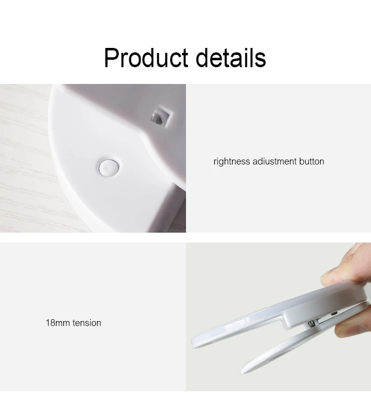 Wholesale Smart Phone Makeup Battery Operated Rechargeable LED Selfie Ring Light Ring Lamp