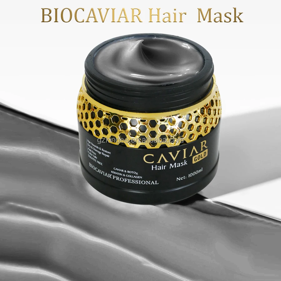 2022 New Bio Caviar Hyaluronic Acid Hydration Hair Mask Anti Loss Damage Hair Repair Treatment Shine 1000ML