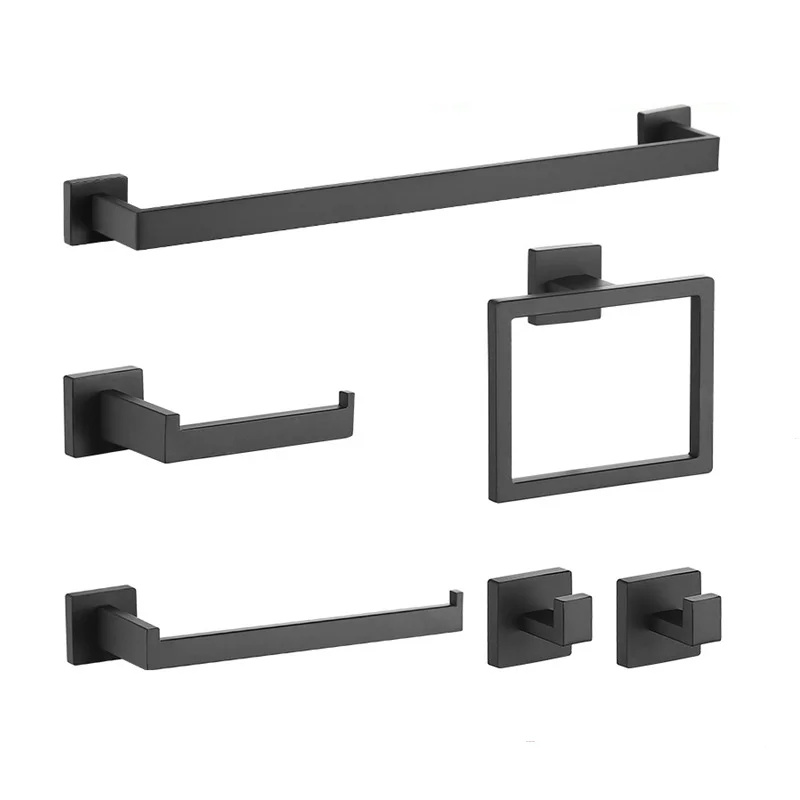 Luxury Bathroom Accessory Sanitary Hardware Wall Mounted Hotel Shower Restroom Toilet Set