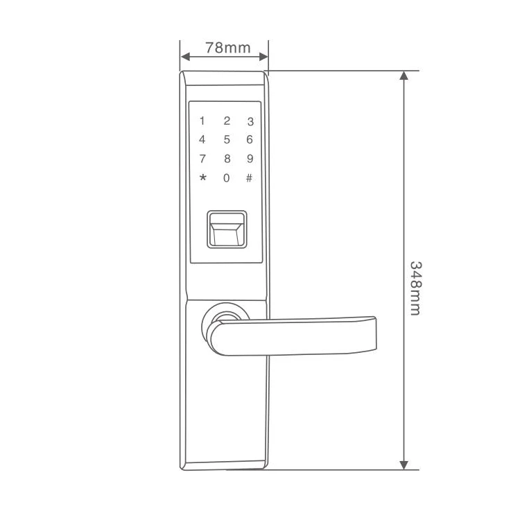 App control smart digital fingerprint password home door lock with Anti-theft mortises and USB external power supply