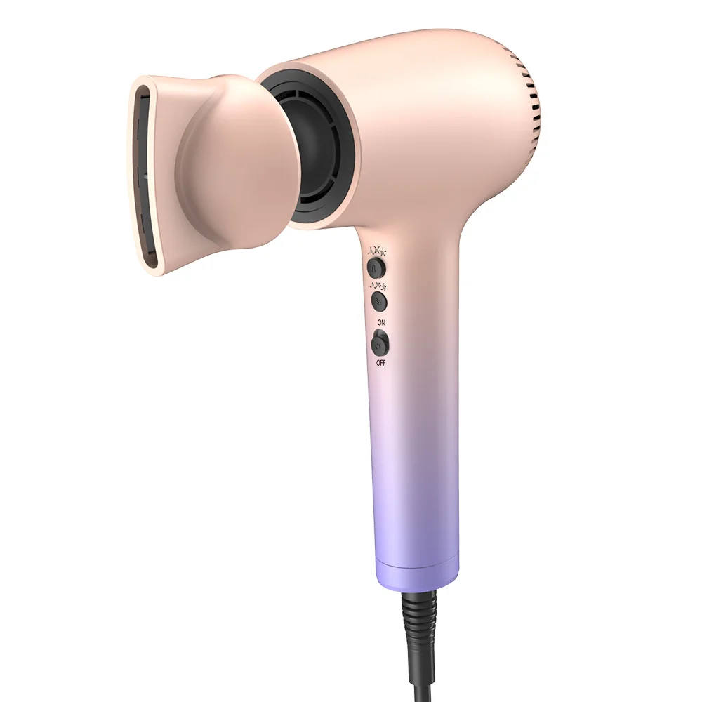 New Brushless Motor high speed 110,000 Rpm Generating Extreme Air Pressure Ionic Blow Dryer with diffuser and nozzle