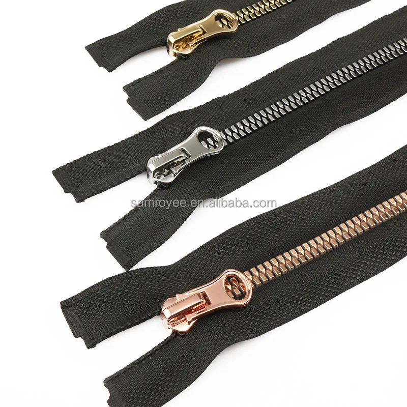 5# Close-End Custom Resin Pulled Corn Tooth Gold Plating Zippers For Garment Shoe Bags Jeans Zipper