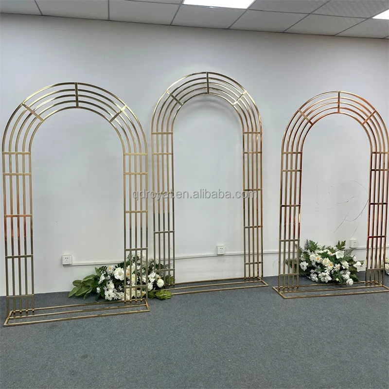 Wholesale Semi-Circular Iron Arch Wedding Shelf Circular Arc Door Active Corridor Background Metal Material