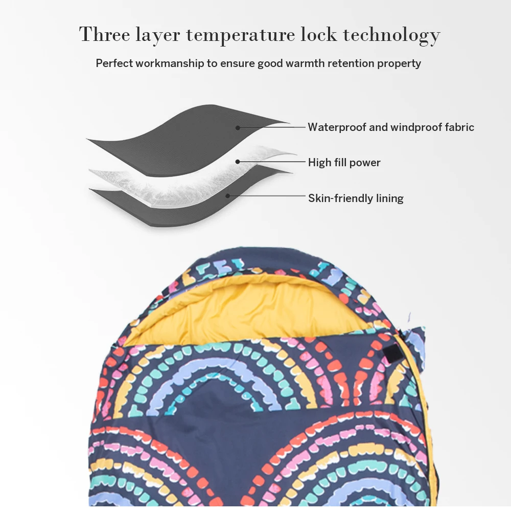 High Quality Popular Products Hollow Fiber kids sleeping bag light weight cartoon kids sleeping bag for 3 seasons