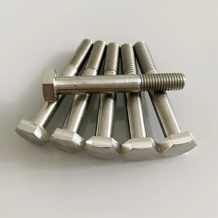 DIN933 Gr2 hex bolt Baoji titanium fasteners gr2 gr5 with factory price for sale