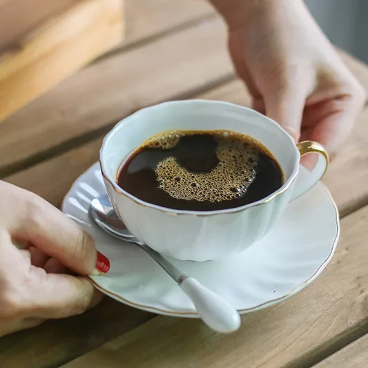 Bone China Tea Set & Coffee Cup Set Porcelain Tea Cups Coffee Maker V60 Drip Pot Supply