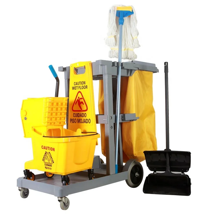 
Universal Hotel Cleaning Trolley Cleaning Service For Warehouse Housekeepin Maid Cart 