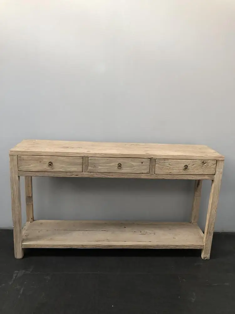 Antique Chinese wholesale furniture rustic recycle wooden natural console table