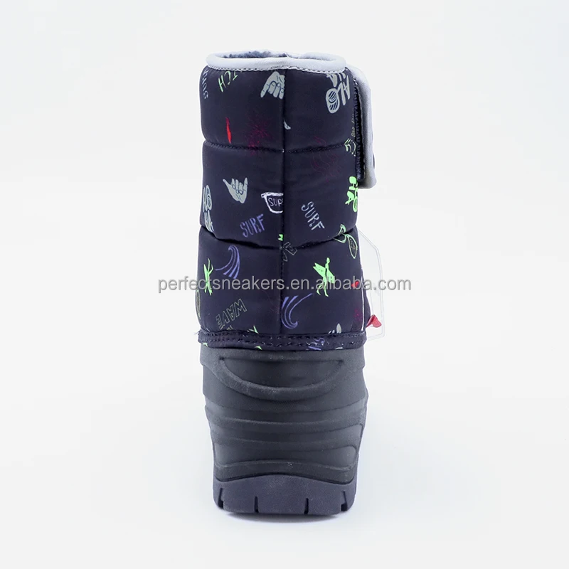 Graffiti Print Insulated Inner Lining Winter Outdoor Warm Protection Customized Fashion Winter Snow Boots