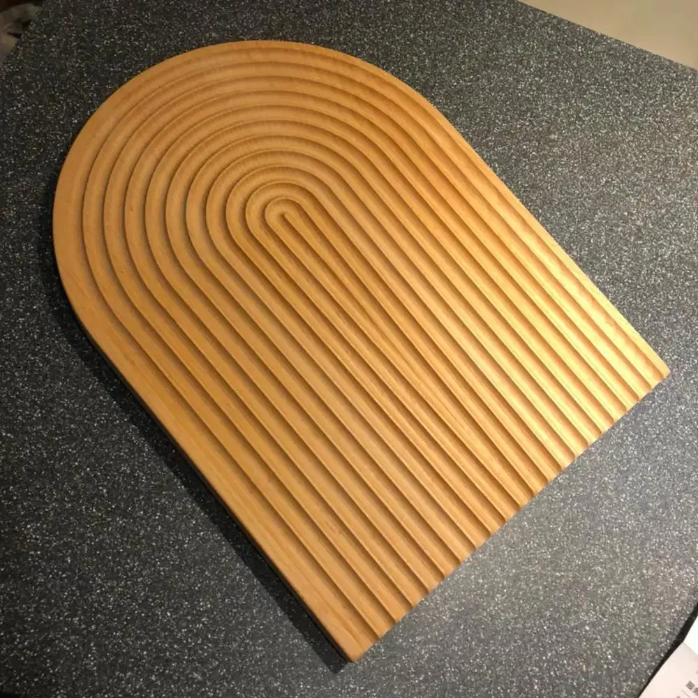 CL1D-KUW001 в японском стиле буковая древесина вихревой измельчительный блок хлеб десерт лоток Нескользящая разделочная доска кухни для украшения дома