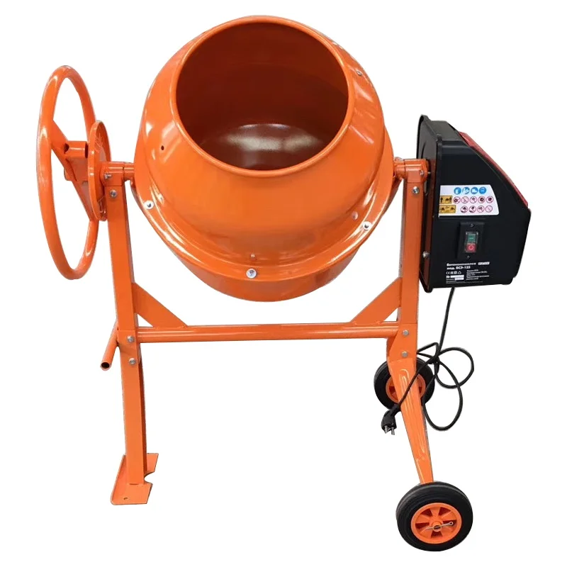 Small Portable 200l 250l Drum Mobile Cement Machine Price Mini Electric Mixer Concrete