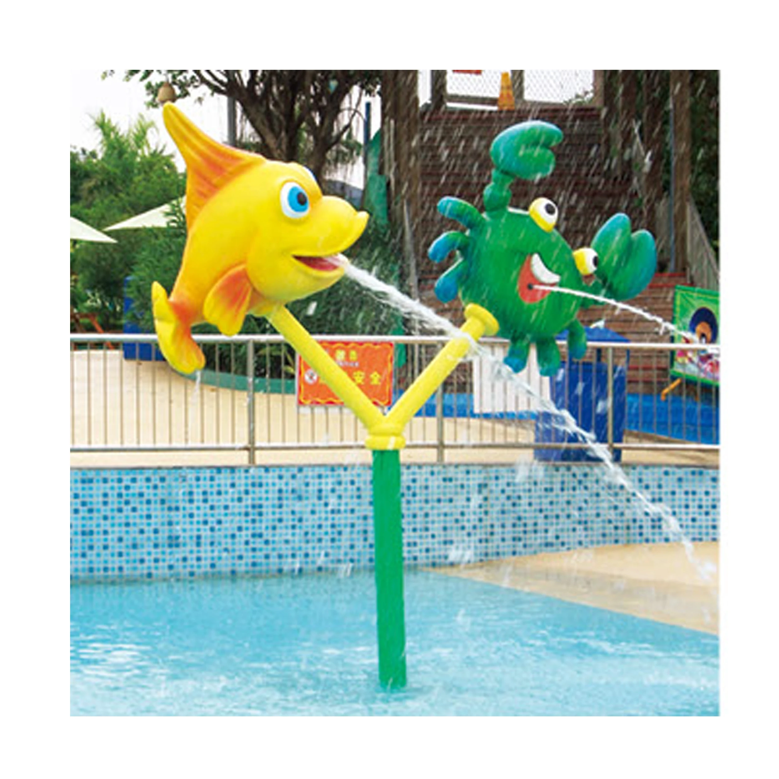 cheap price theme amusement park octopus kids slide pool water sprayer water play equipment for kids