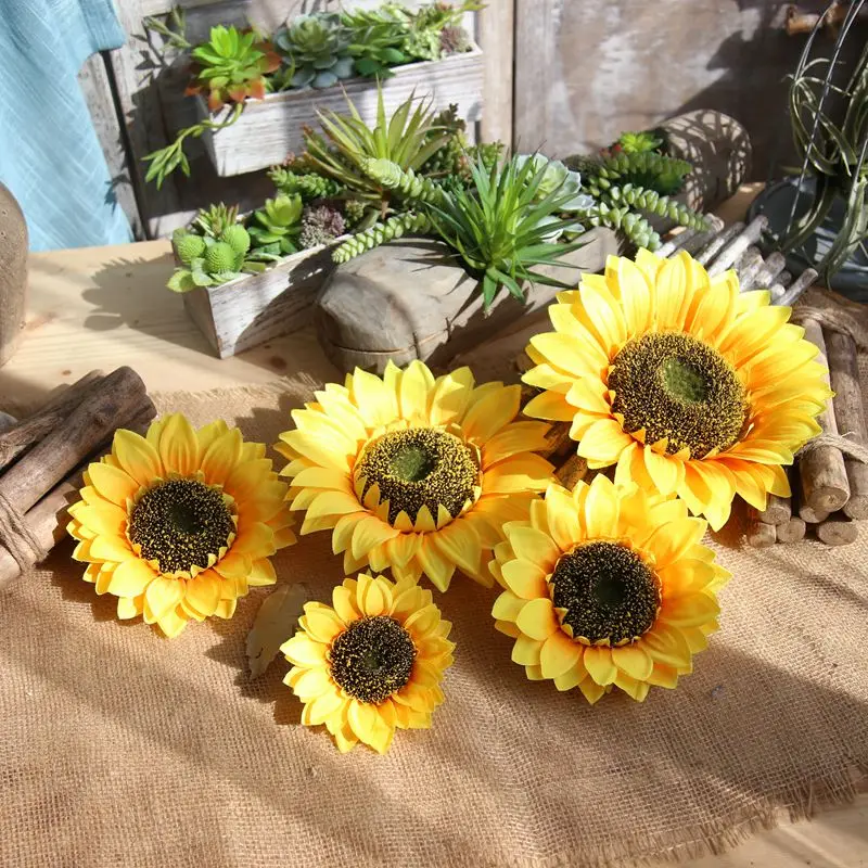 Hot sale artificial silk sunflower big head artificial sunflower