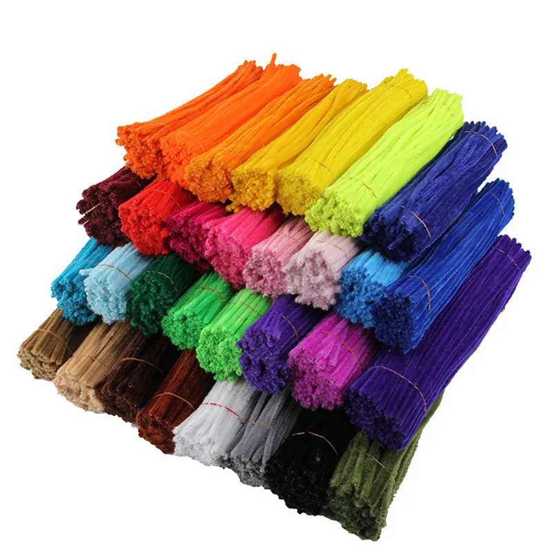 Pom Poms for DIY Arts Creative Crafting Decorations Fuzzy Colored Sticks Set Crafts Supplies for Adults and Kids