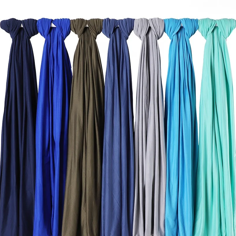 Wholesale Breathable Women Jersey Scarf Ethnic Foulard Muslim Plain Turkish Premium Hijab Jersey Scarves Shawl