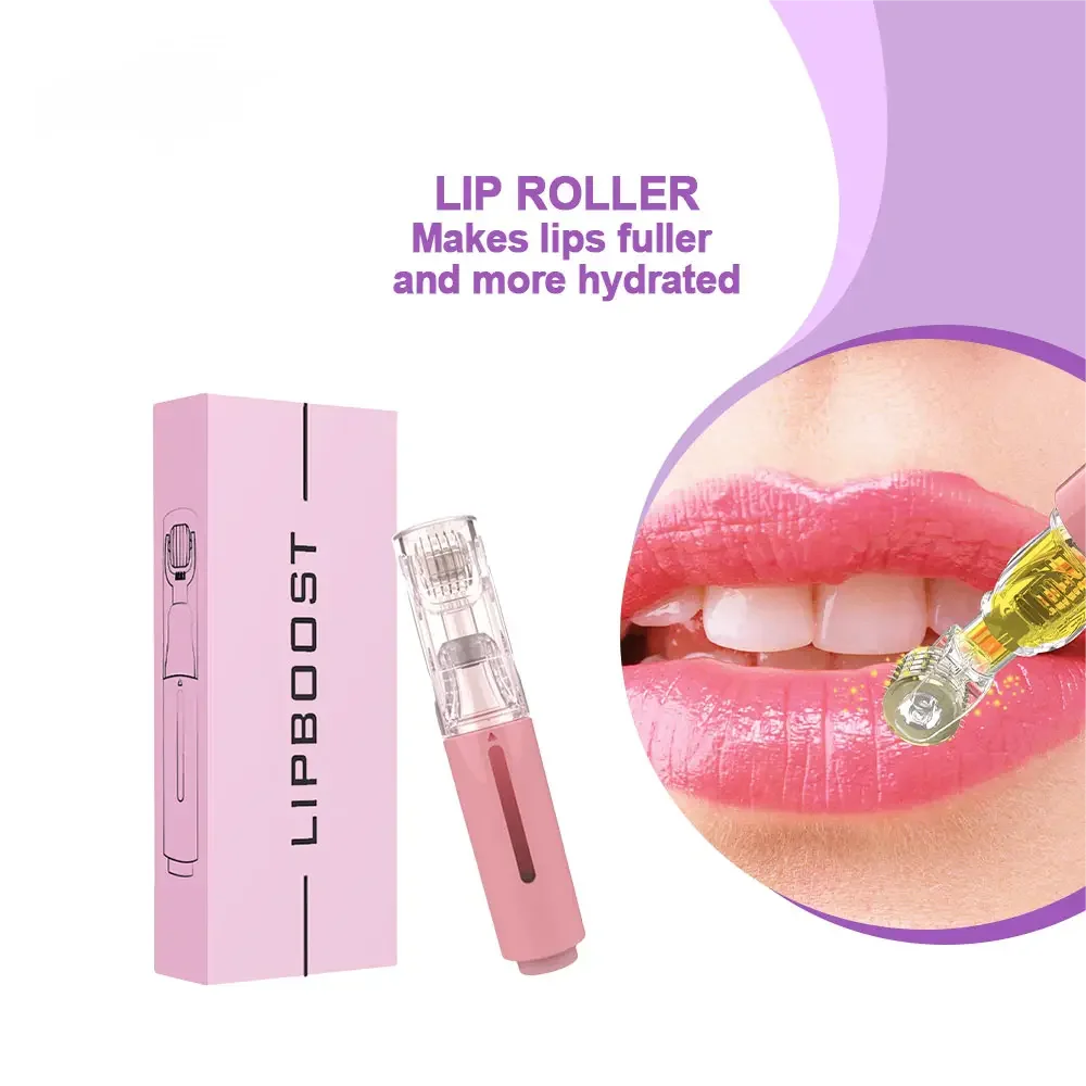 Custom Logo AR105 Home Use Mini Skin Lip Hydra Face Roller Lip Filler Plumper Lip Booster 0.5mm 0.25mm 1mm For Dark Dry